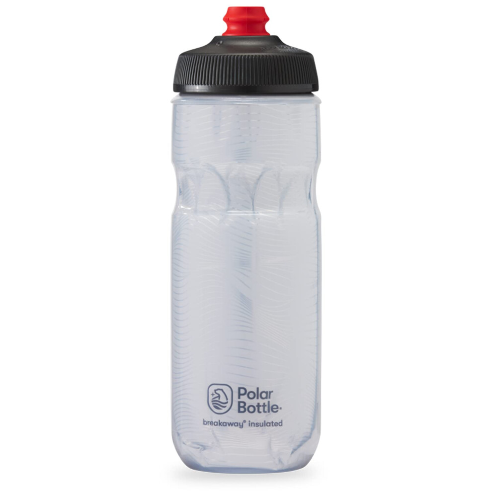 Polar Bottle Breakaway Insulated Water Bottle - BPA Free, Cycling & Sports Squeeze Bottle (Jersey Knit - White, 20 oz)