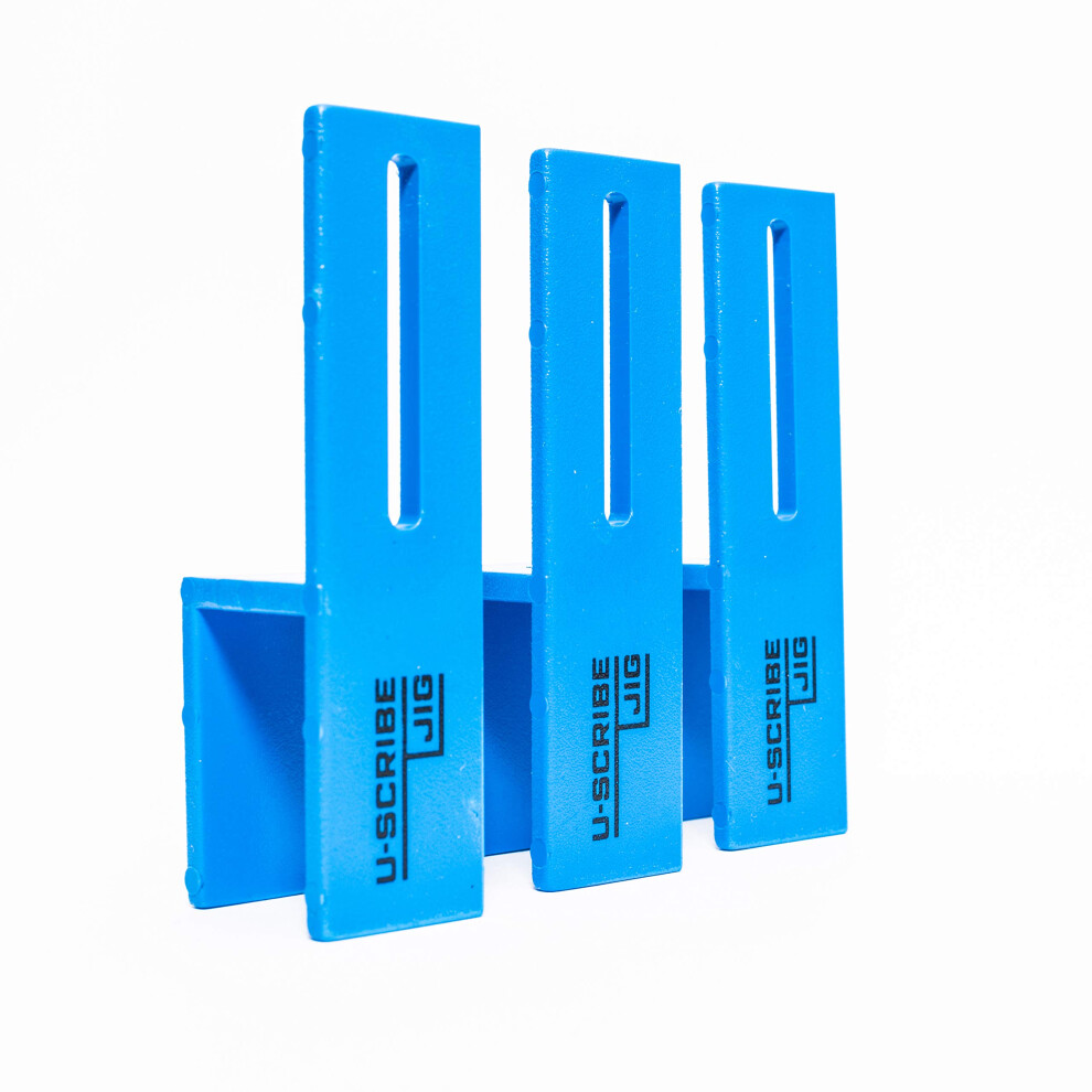 U-Scribe Jig 19Mm (3/4") Set Of 3 Woodworking & Carpentry Jigs - Mark Perfect Scribe Lines On Fillers, Panels, Toe Kicks, Tool For Carpenters, Cabine 5060707620029