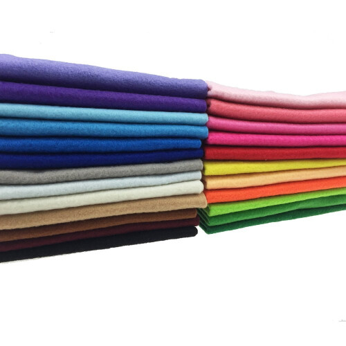 24 τμχ Πάχος 1.4mm Μαλακό Φelt Fabric Sheet Σε Ποικιλία Χρωμάτων DIY Craft Ράψιμο
