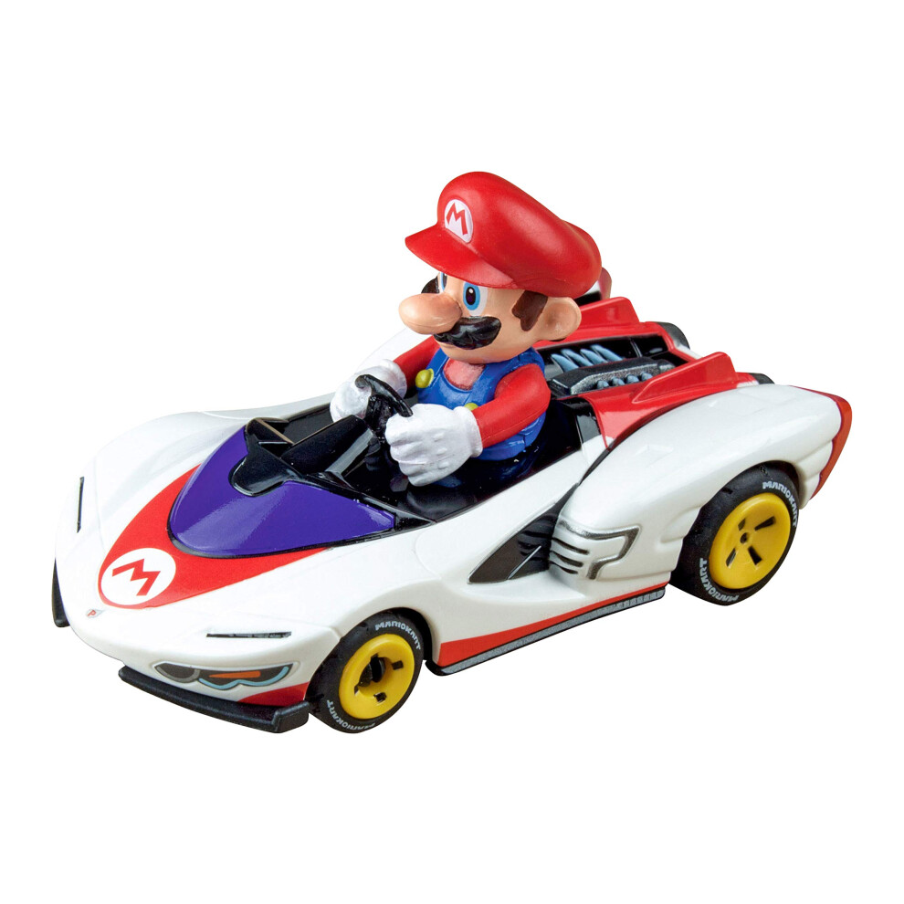 Carrera 64182 Mario Kart P-Wing Mario 1:43 Scale Analog Slot Car Racing Vehicle GO!!! Slot Car Toy Race Track Sets