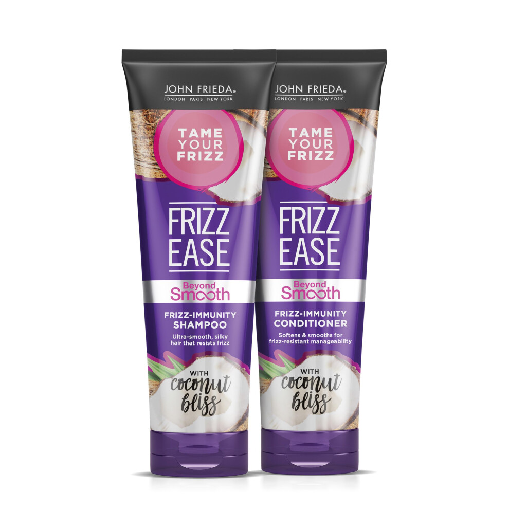 John Frieda Frizz Ease Beyond Smooth Bundle: Frizz Immunity Shampoo & Conditioner, 8.45 Ounce Each