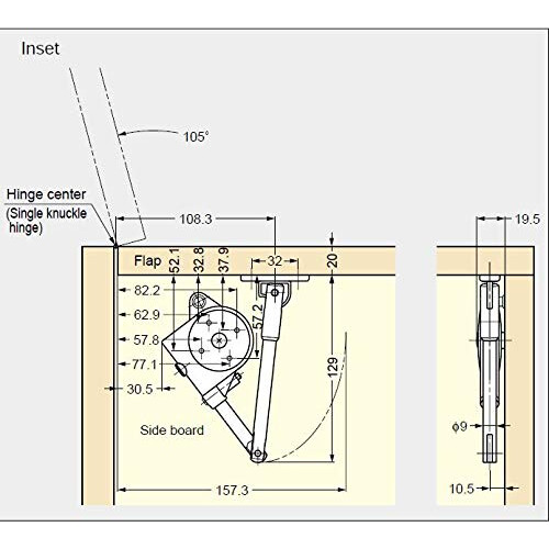 Sugatsune FBA_210W SDS-210/VIT Lock för luckor, Vit 1