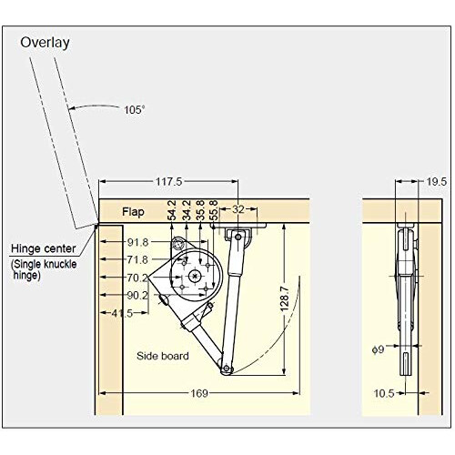 Sugatsune FBA_210W SDS-210/VIT Lock för luckor, Vit 2