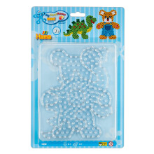 HAMA - Blister Pack of 2 Plates Bear and Dinosaur for Ironing Beads Size Maxi - Creative Activities