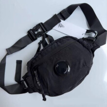 (Black) Company C P Crossbody Chest Bag Street Hip Hop Trendy Waistpa Mens Belt Bag