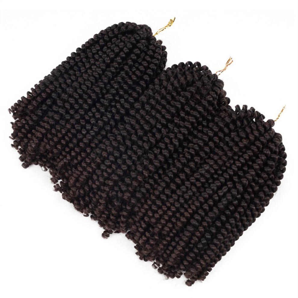 Buiten Speel Unisex Black Beyond Beauty Spring Twist Crochet Hair 90Strands 8 Inch Fluffy Spring Twists Braiding,Spring Twist Crochet Braids Bomb Twist Crochet Hair For