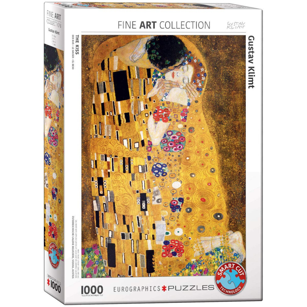 Eurographics Yellow Gustav Klimt The Kiss 1000 Piece Jigsaw Puzzle By