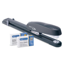 Rapesco 1480 ECO 790 Front Loading Long Arm Stapler with 1000 Standard and 1000 High-Capacity Staples, 50 Sheet Capacity, Charcoal