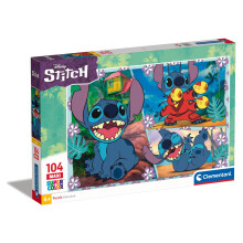 Puzzle Stitch 104 palapeliä Maxi, lapsille alkaen 3 vuodesta, teema piirroselokuvat, CLEMENTONI