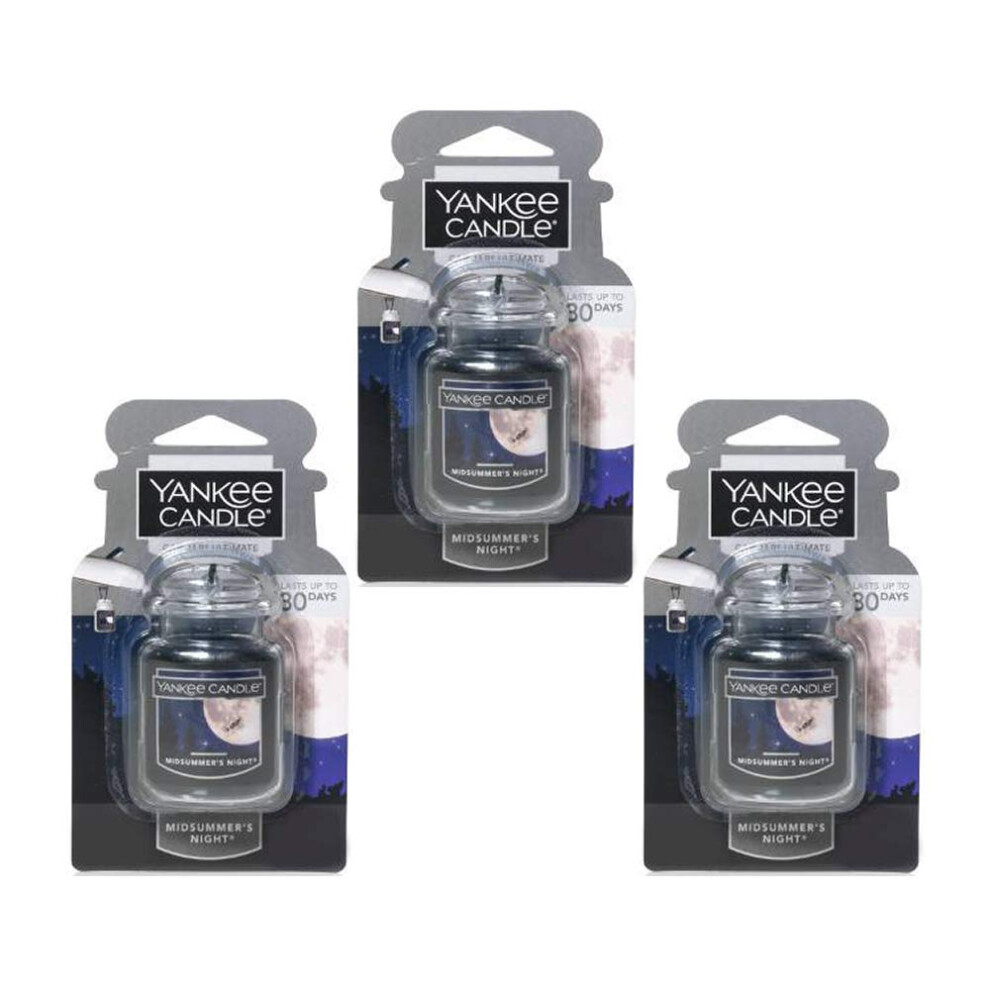 Yankee Candles 3 Pack of Midsummer's Night Car Jar Ultimate