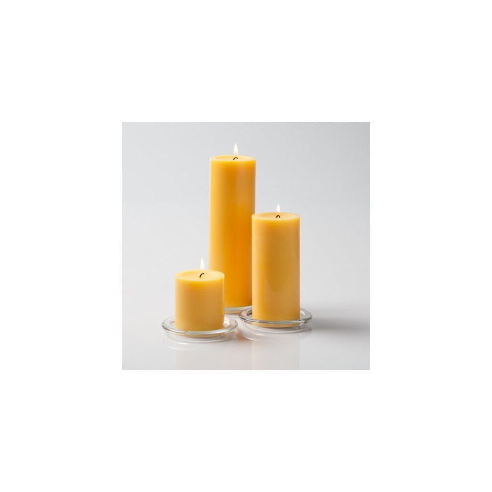 Richland Yellow Pillar Candles Set of 3