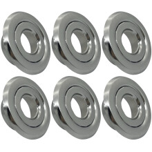 Happy Tree (6 pakkaus) 3/4"" IPS-sadetinp     Escutcheon Plate Standard Suojarengas Kaksiosainen Rosette Kromi