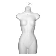 Adult Female Full Size Hanging Body Form Display Mannequin Body Form Mannequin Display Form Ideal for Shop Display, Market Traders (White)