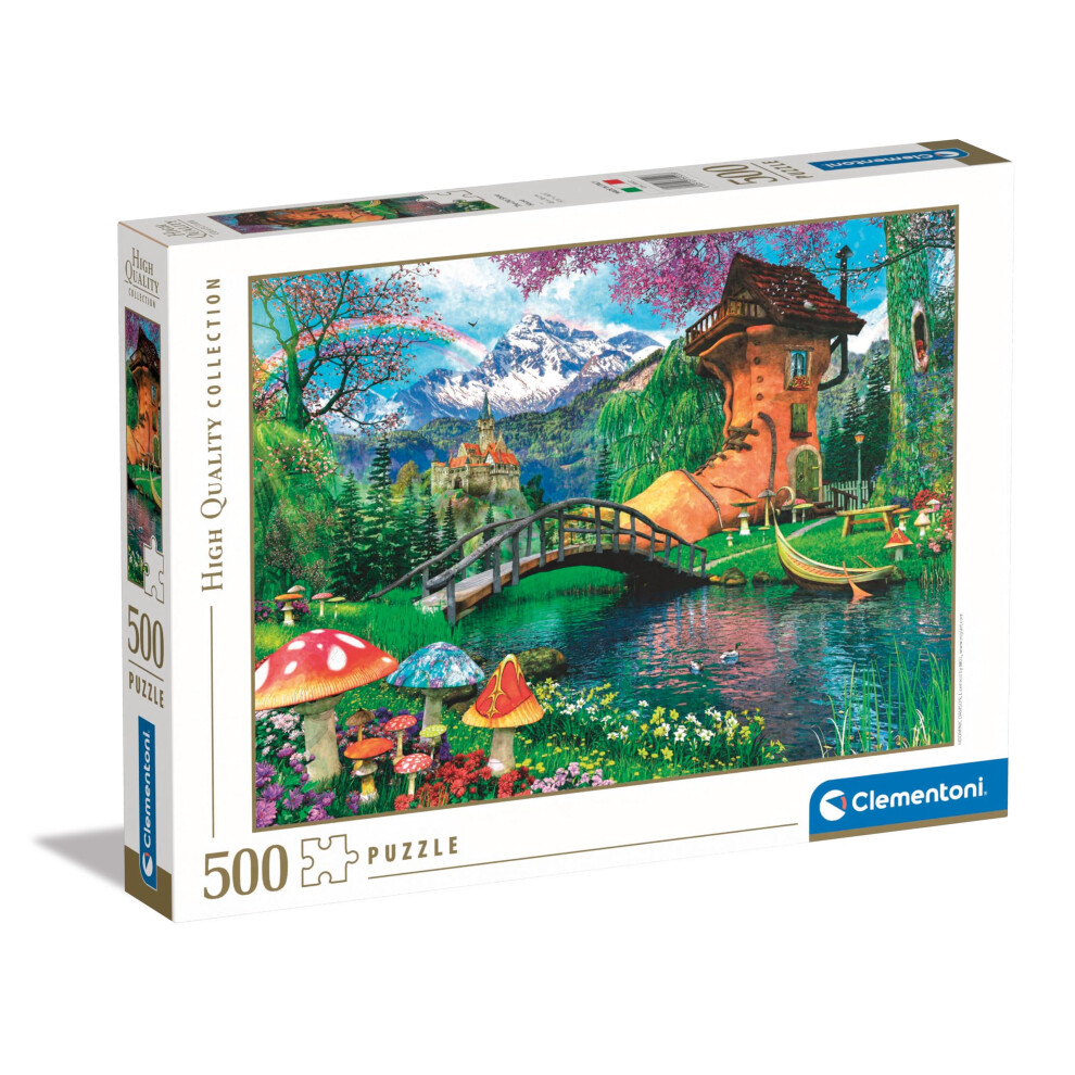 Clementoni Collection-The Old Shoe House-500 Pieces-Puzzle, Horizontal, Fun for Adults, Made in Italy, Multicoloured, 35522