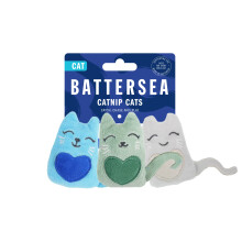 Rosewood Battersea Three catnip cats, catnip Toys for cats & Kittens, 9cm x 7cm
