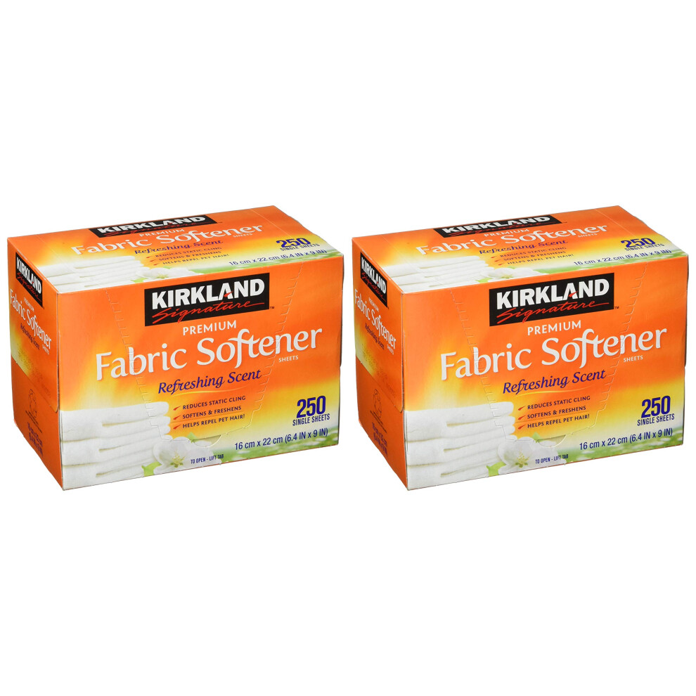 Kirkland Signature Fabric Softener Sheets 250CT (2packs)