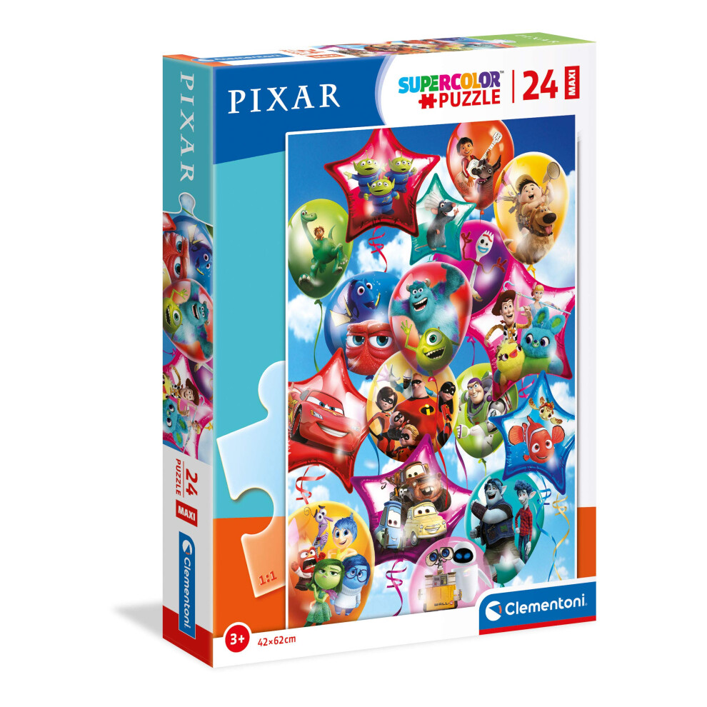 Clementoni 24215, Pixar Palemenrty Supercolor Maxi Puzzle for Children, Ages 3 Years Plus