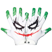 Essential Wear Fodboldhandsker M?nd & Kvinder - Smiley Jester Hvide Fodboldhandsker - Performance Enhancer Adult Receiver Handsker med super klis