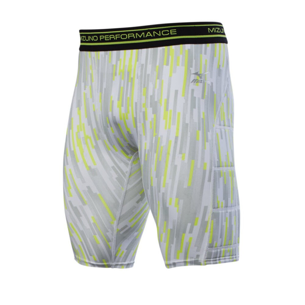 Mizuno Youth Aero Vent Padded Sliding Short, Gray, Large US