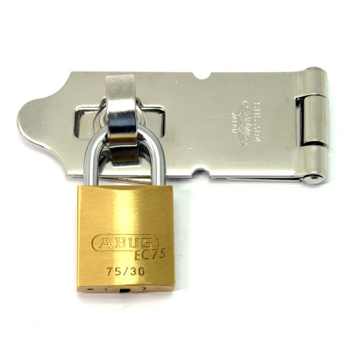 Abus Nihon Lock Service ABUS Brass Padlock EC75/30 KD Dimple Cylinder Rose No 2