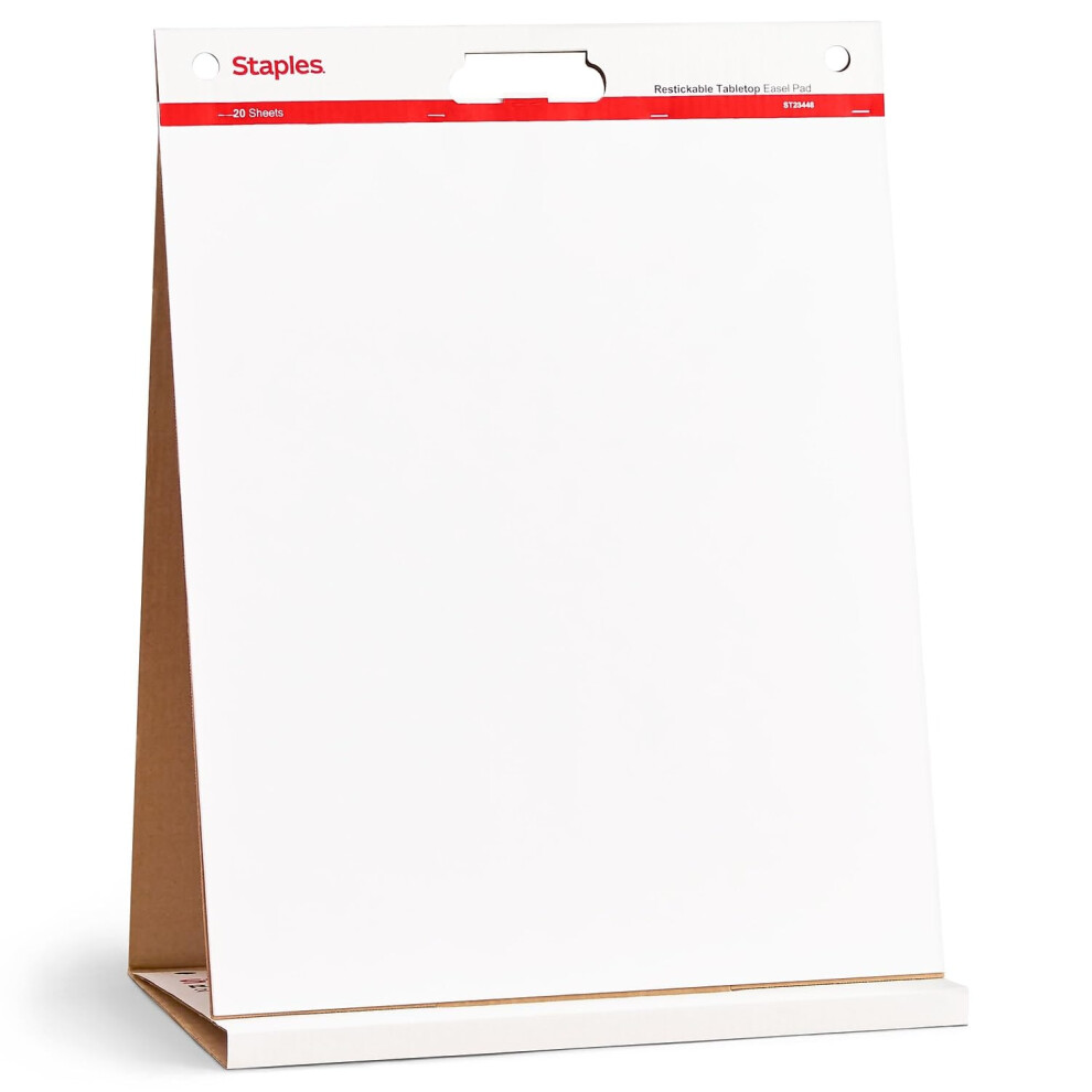 Staples 958102 Stickies Tabletop Easel Pad 20-Inch X 23-Inch White 20 Sheets/Pad (23448)