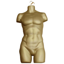 Adult Male Full Size Hanging Body Form Display Mannequin Body Form Mannequin Display Form Ideal for Shop Display, Market Traders (Gold)