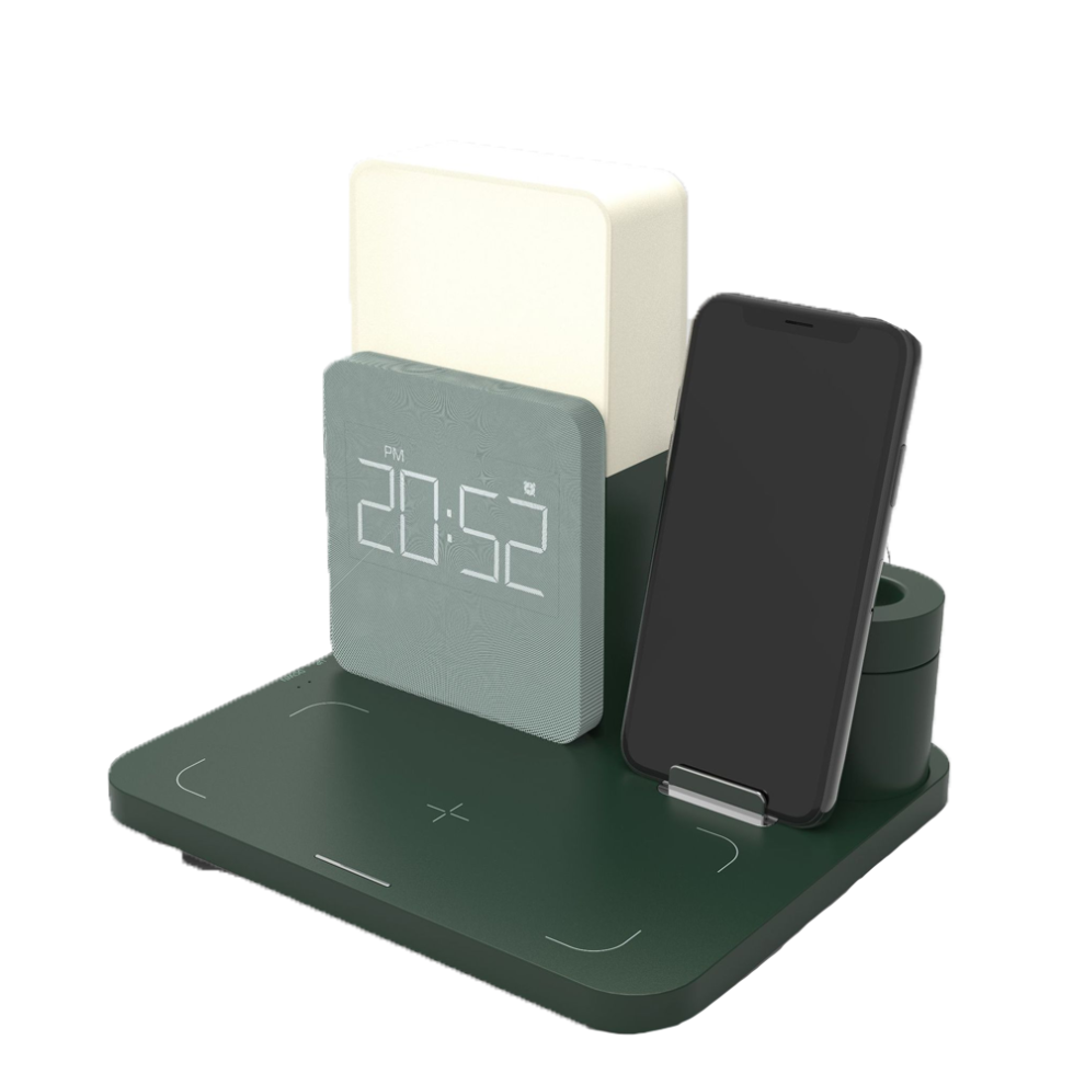 Photos - Other for Mobile Chronus Wireless Charging Station, 3 in 1 Charging Station, with Alarm Clock, Wireless Charger for iPhone 15 14 13 12 11 X P