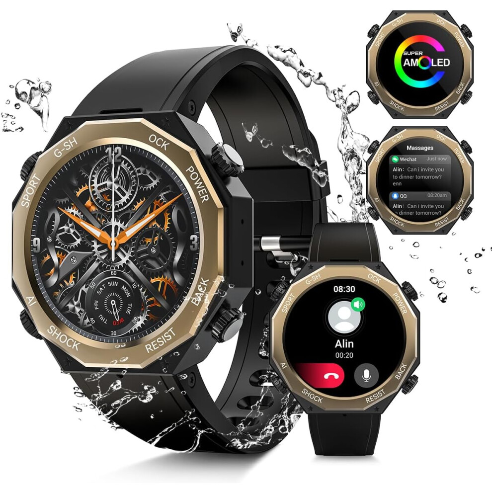 Montre intelligente pour hommes 145 AMOLED Tactique Extérieure 100 M (