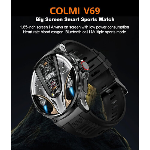 Chronus 1.85" Military Smart Watch, Bluetooth Call, 5ATM, iOS/Android 1