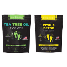DAILY REMEDY Fubad-Set mit Teebauml und Zitrusfrchten, 2er-Pack, gegen Fuschmerzen, Geruch, wunde Fe, Fusportler, mildert Schwielen natrlic