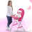 Fash n Kolor Docka Hög Stol, Passar 18 tum Dockor, Rosa Lekstol för Dockor 4