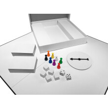 Create Your Own Board Game Set - DIY Kit with Blank Game Board, Game Pieces, Blank Cards, Dice, Spinner - Build Your Own Game for Family Board Games