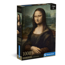 Puslespil 1000 Compact Museum Leonardo - Gioconda
