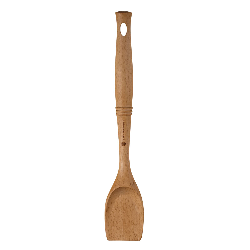 Le Creuset Revolution Scraping Spoon, 12.5" x 2.5", Wood