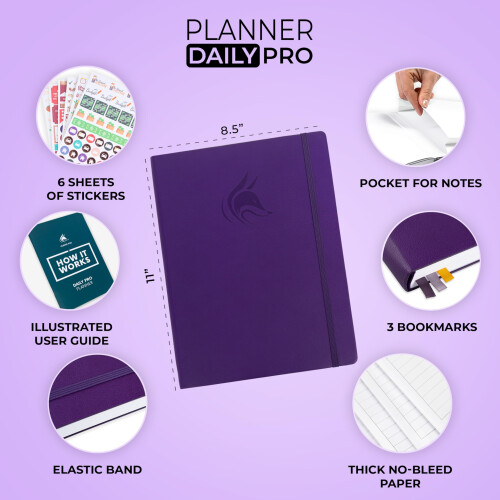 Clever Fox Planner Daily PRO - Ημερήσιος Σχεδιαστής 8.5 x 11" A4 και Ημερολόγιο Ευγνωμοσύνης 1