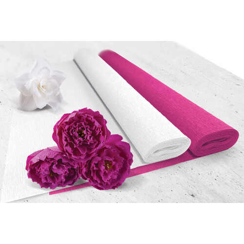 Premium crepepapir 101 200x50cm hvid 2