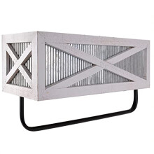 Autumn Alley Farmhouse Rustic Towel Rack Shelf Holder - Wood Towel Rack Basket Storage - Farmhouse Towel Holder for Rustic Bathroom and Farmhouse Kit