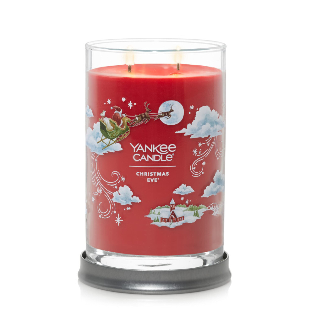 Yankee Candle Christmas Eve Scented, Signature 20oz Large Tumbler 2-Wick Candle, Over 60 Hours of Burn Time, Christmas | Holiday Candle