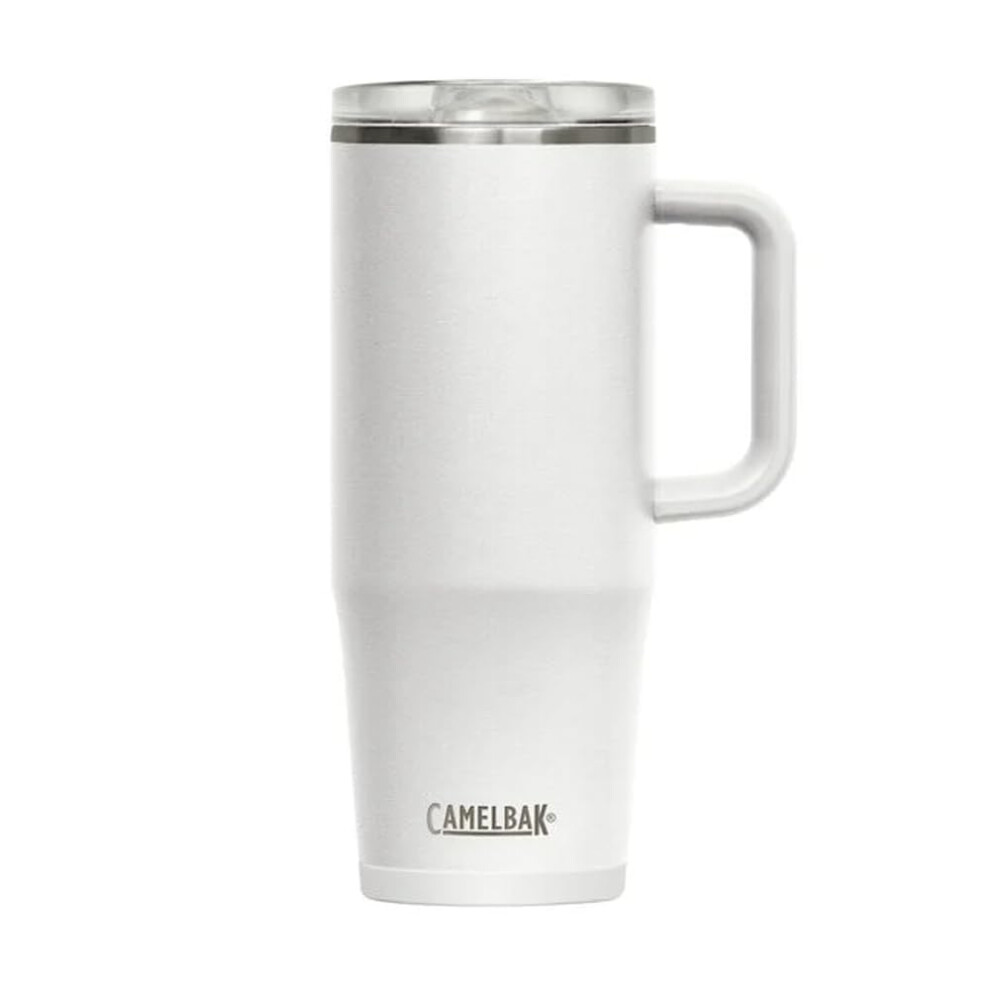 CamelBak Thrive Leak-Proof 32 oz Mug, Insulated Stainless Steel - For travel, coffee, tea, hot beverages - Spill Proof Cup-holder Compatible, White