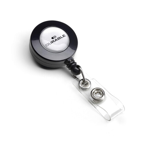 Durable Badge Reel Charcoal PK10
