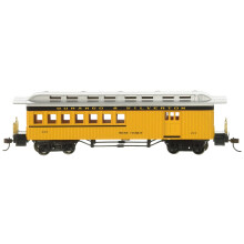 Bachmann Industries 1860 - 1880 Carros de passageiros - Combine - Durango & Silverton #213 amarelo preto e prata