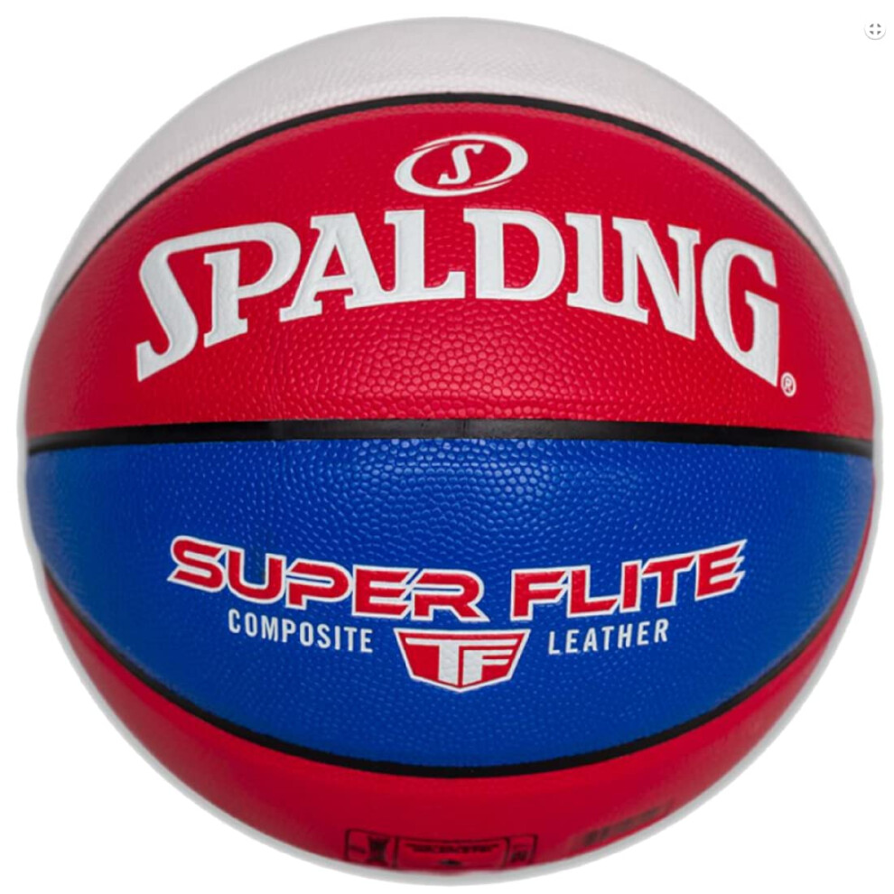 Spalding Super Flite Ball 76928Z, Unisex, Basketball, Red/Blue/White, 7