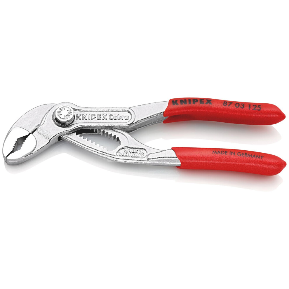 Knipex 87 03 125 Water Pump Pliers "Cobra" 4,92" chrome plated