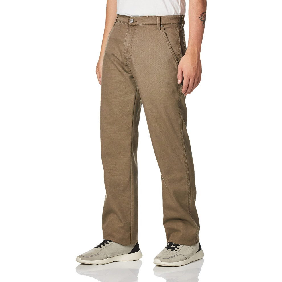 Dickies Mens Regular Tough Max Duck carpenter Pant, Stonewashed Mushroom, 42W x 30L