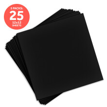 Multipack of 5 - Classic Card - Jet Black - 12" x 12" - 9132E5