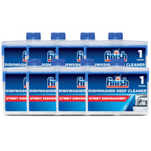 Finish Dishwasher Machine cleaner Original Pack of 8, 250ml Each Deep cleans and Helps to prolong life of your dishwasher