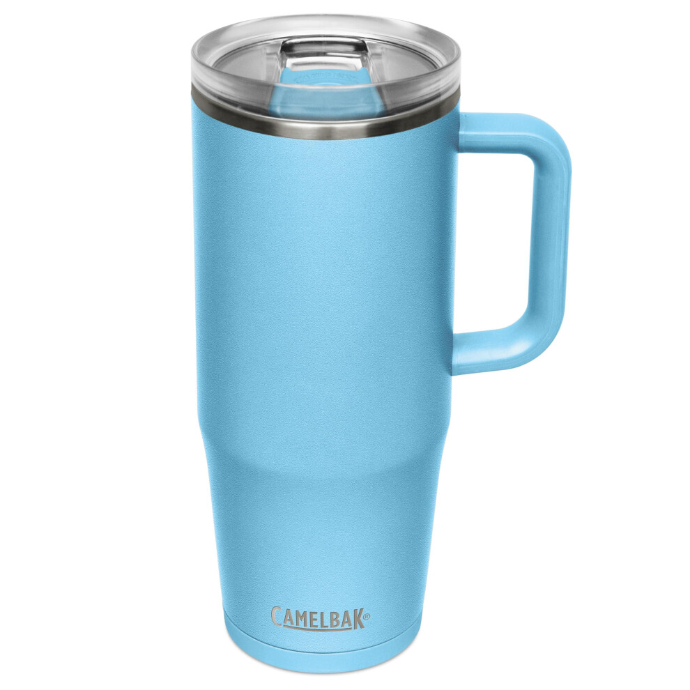 CamelBak Thrive Leak-Proof 32 oz Stainless Steel Mug for Travel, Coffee, Tea, Hot Beverages - Spill Proof Cup-holder, Nordic Blue