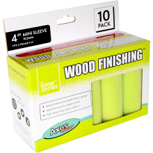 Axus Décor Wood Finishing Mini Roller Sleeve - Lime (Pack of 10) AXU/RL410