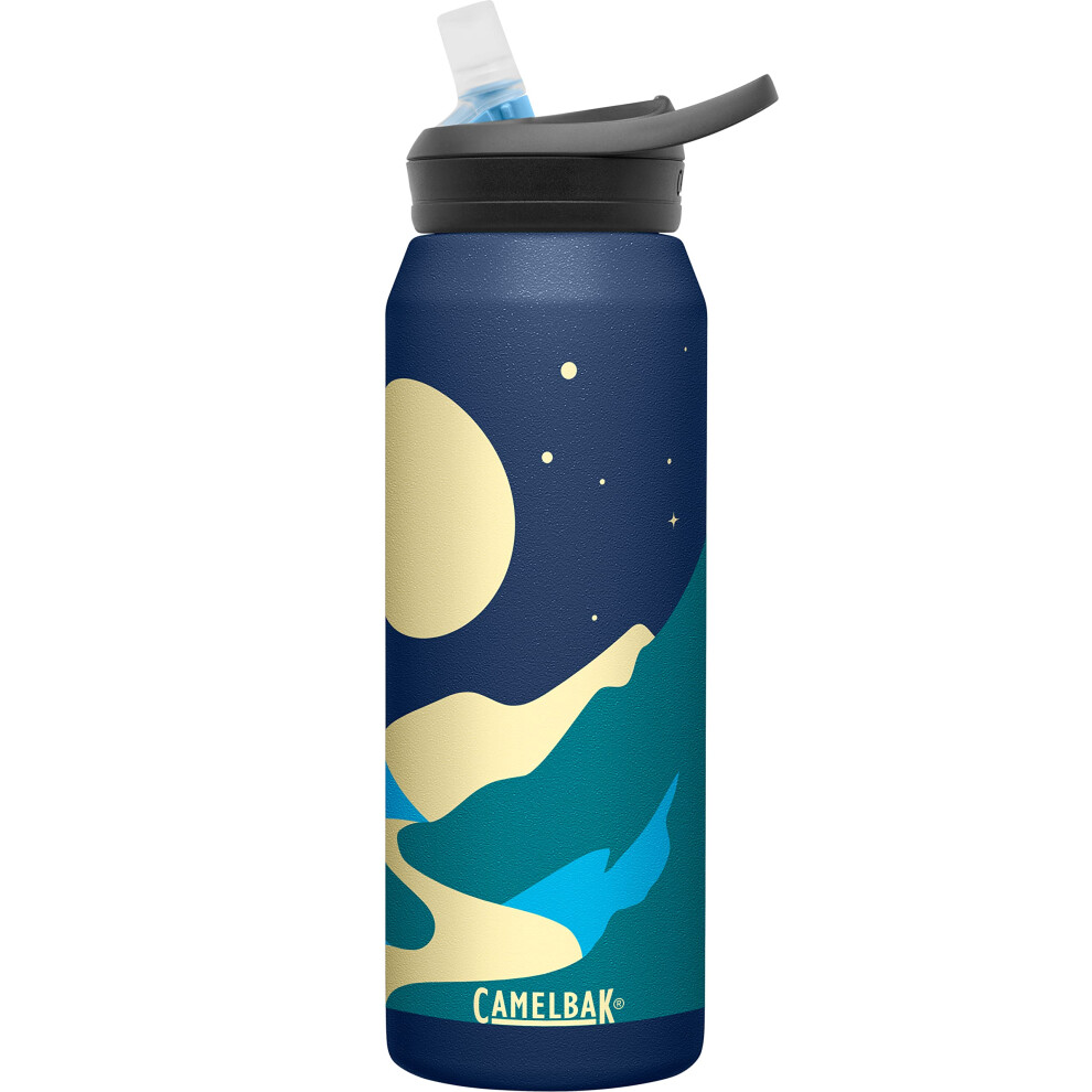 CamelBak Eddy+ Water Bottle with Straw 25 oz - Insulated Stainless Steel, Majestic Mountain