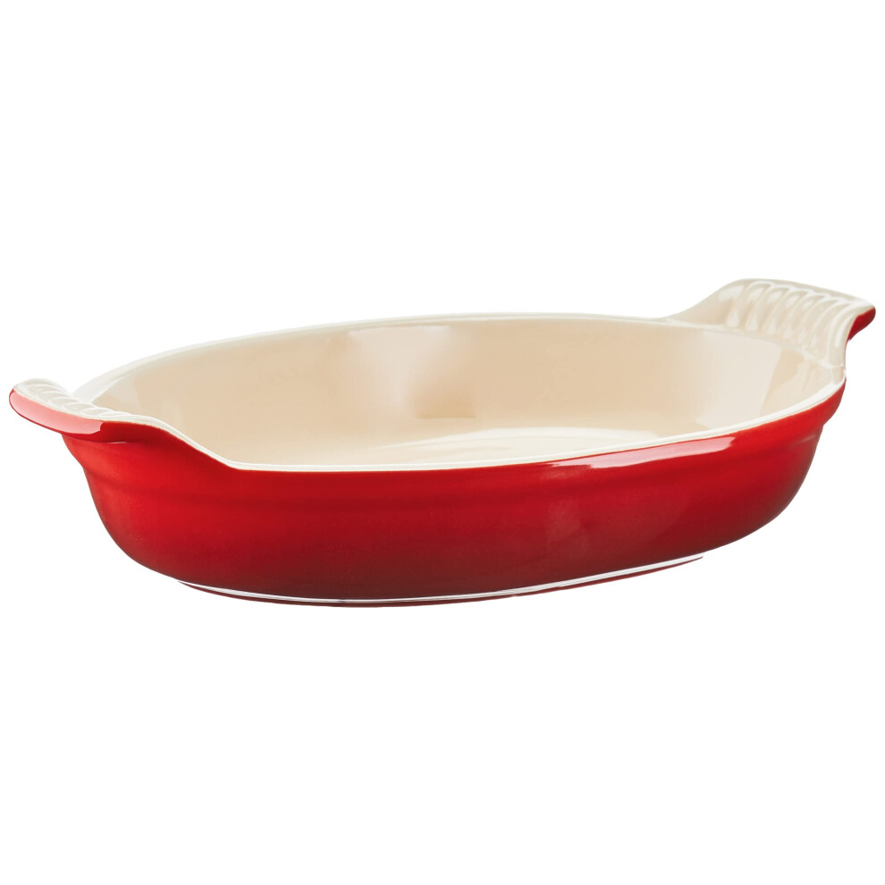 Le Creuset Stoneware Heritage Oval Au Gratin, 1 qt. (9.5"), Cerise